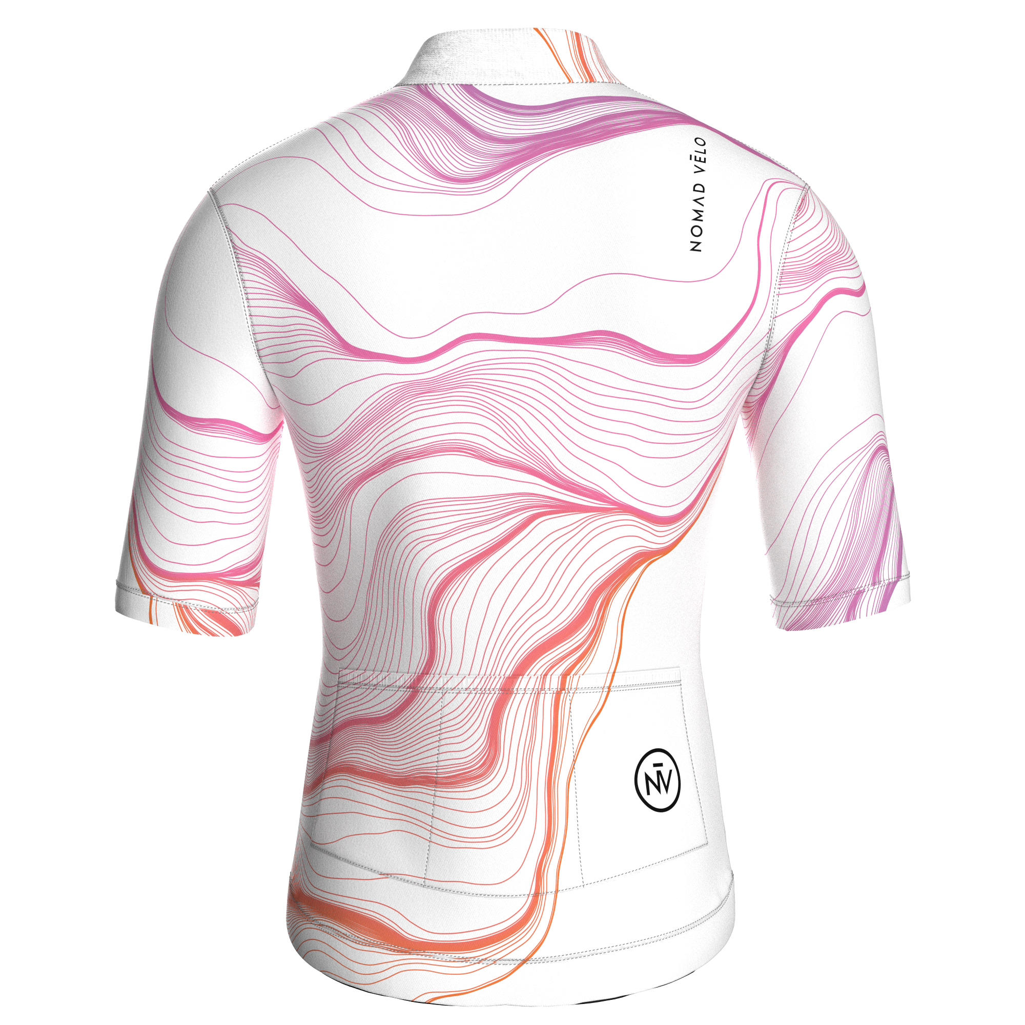 Contour White Jersey – Cycling Short Sleeve Race Fit