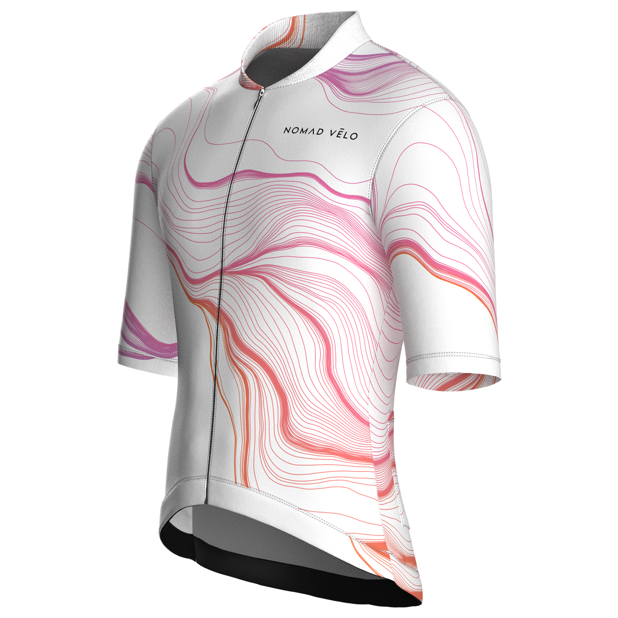 Contour White Jersey – Cycling Short Sleeve Race Fit