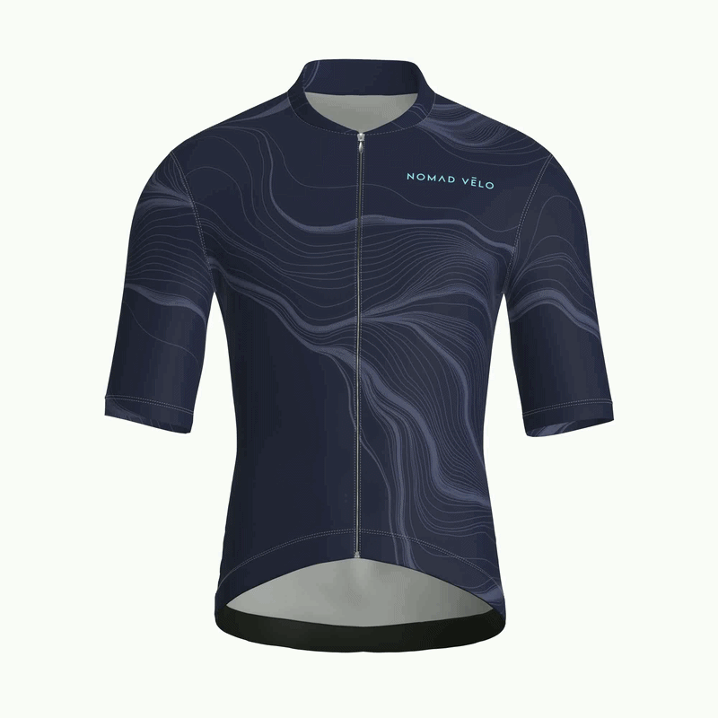 Contour Navy Jersey – Cycling Short Sleeve Race Fit