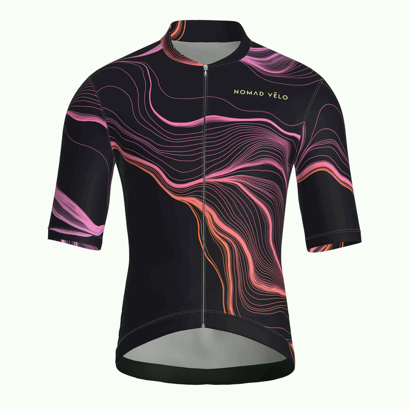 Contour Black Jersey – Cycling Short Sleeve Race Fit