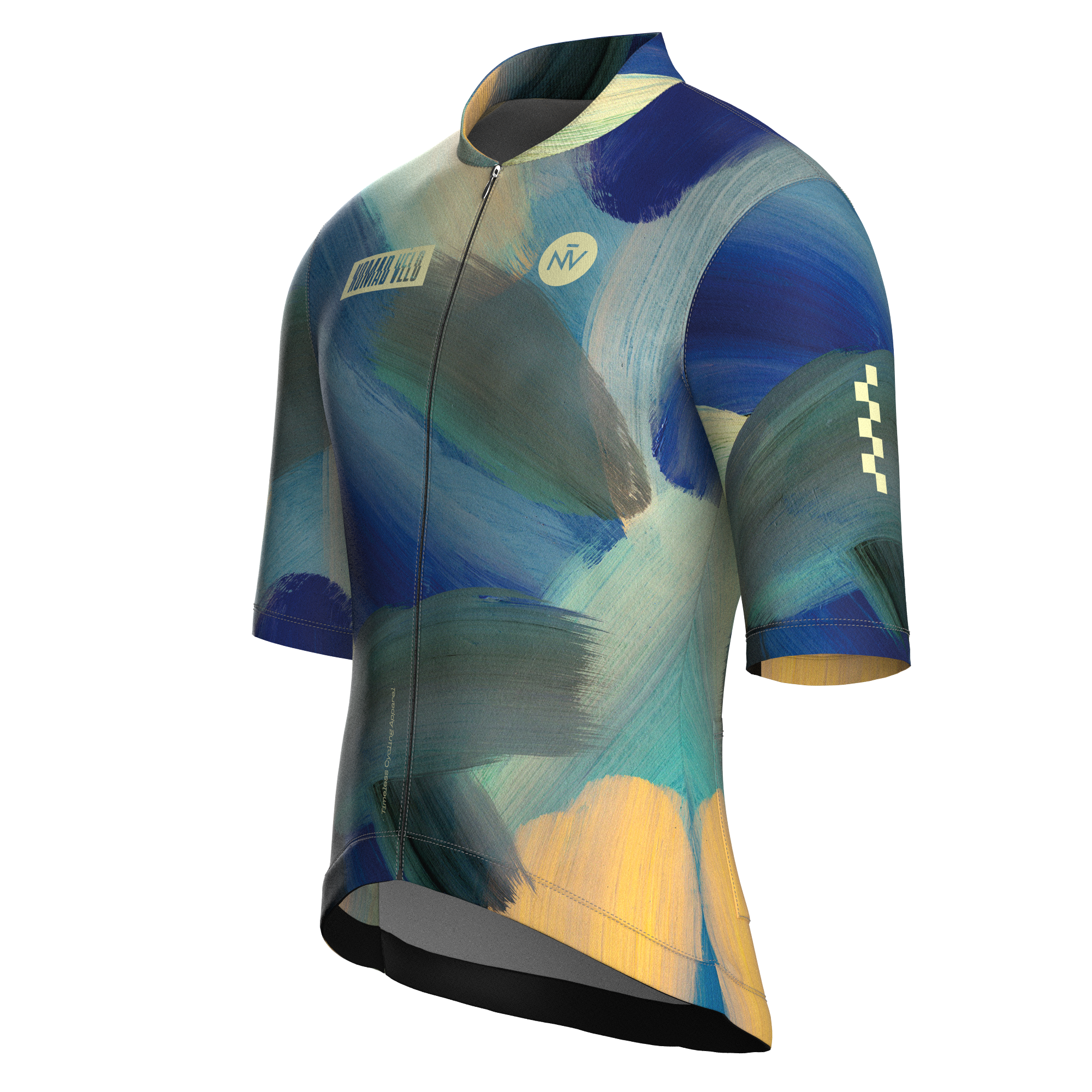 Painterly Blue Jersey – Cycling Short Sleeve Aero Fit Sublimated Artwork