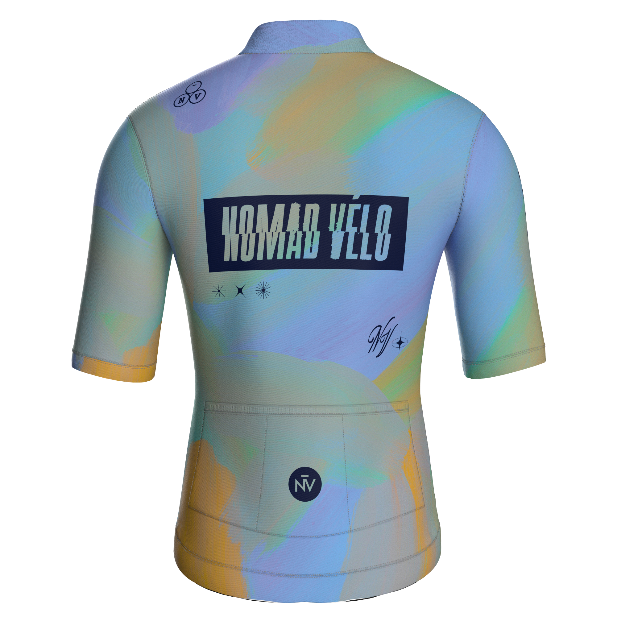 Painterly Pastel Jersey – Cycling Short Sleeve Aero Fit Iridescent Artwork