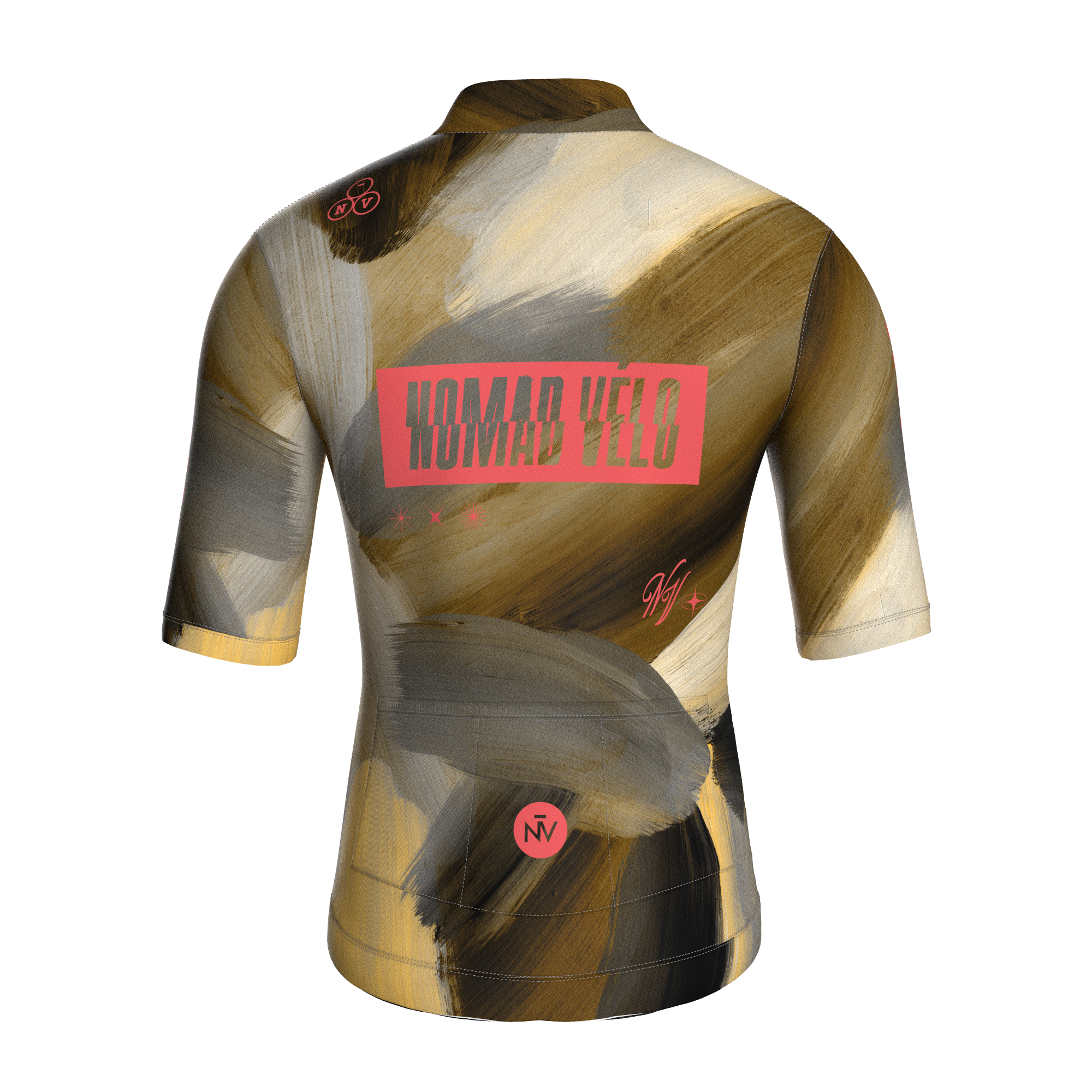 Painterly Bronze Jersey – Cycling Short Sleeve Aero Fit Sublimated Artwork
