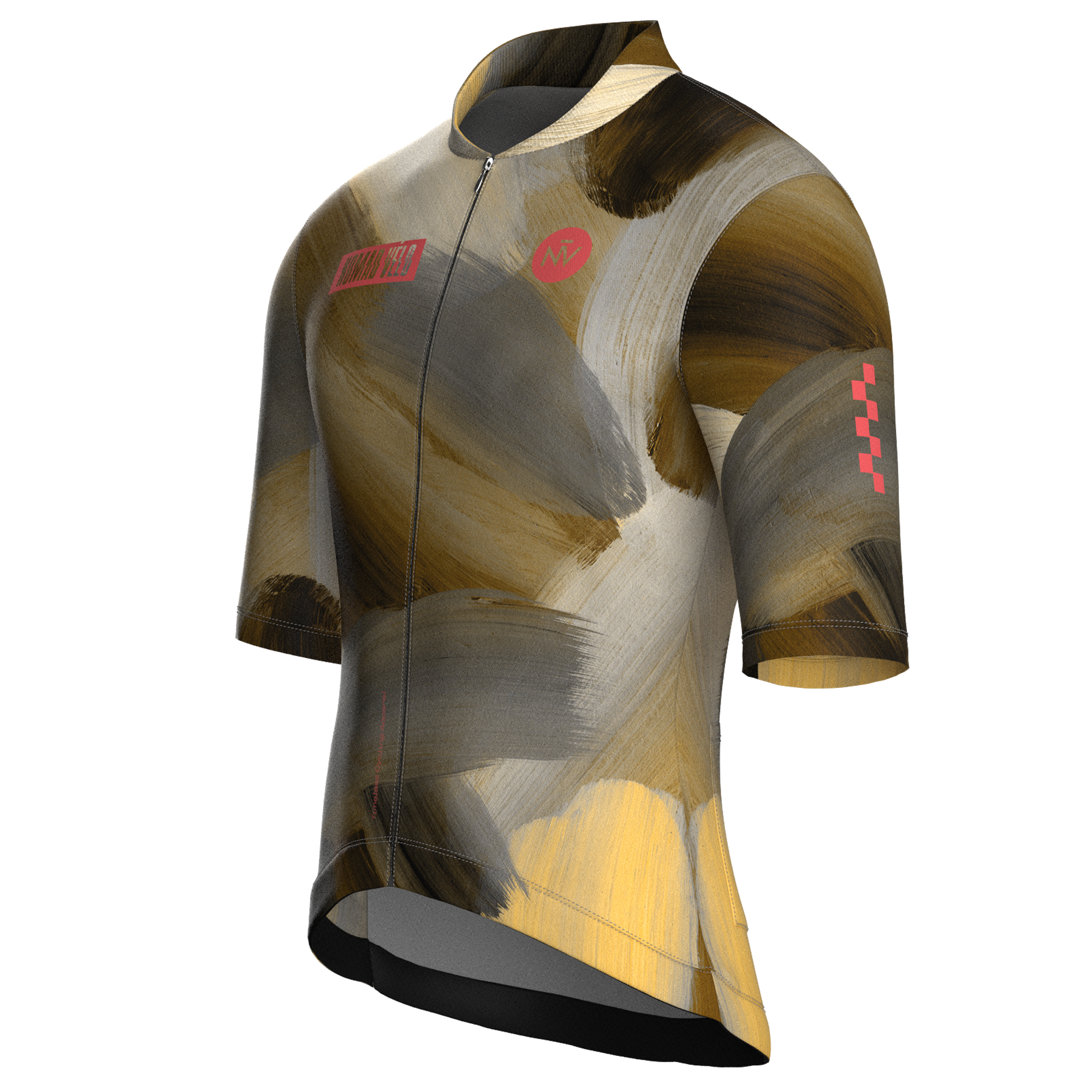 Painterly Bronze Jersey – Cycling Short Sleeve Aero Fit Sublimated Artwork