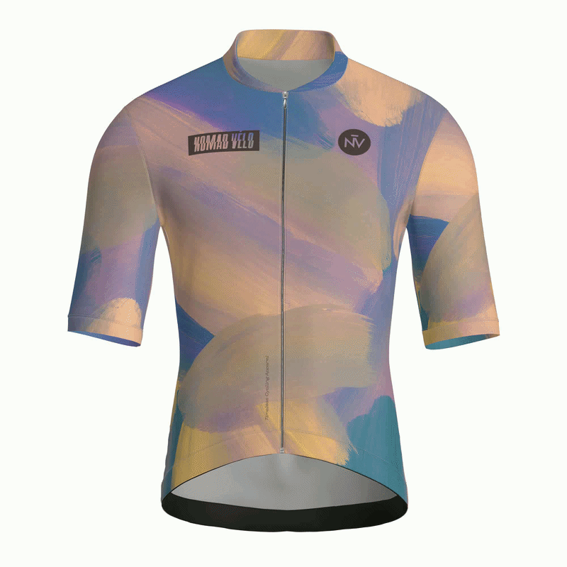 Painterly Sunset Jersey – Cycling Short Sleeve Aero Fit Sublimated Artwork