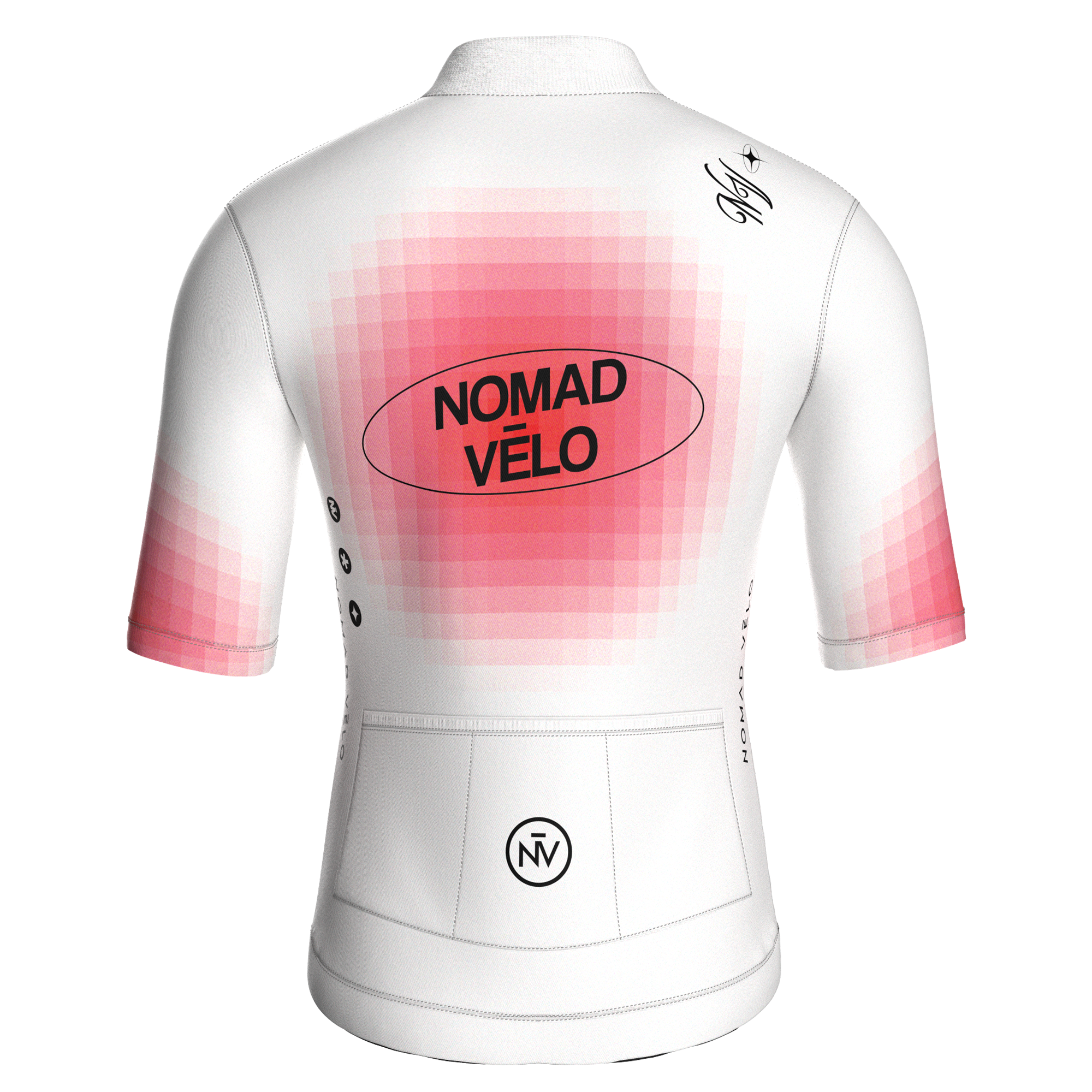 Pixel White Jersey – Cycling Short Sleeve Race Fit