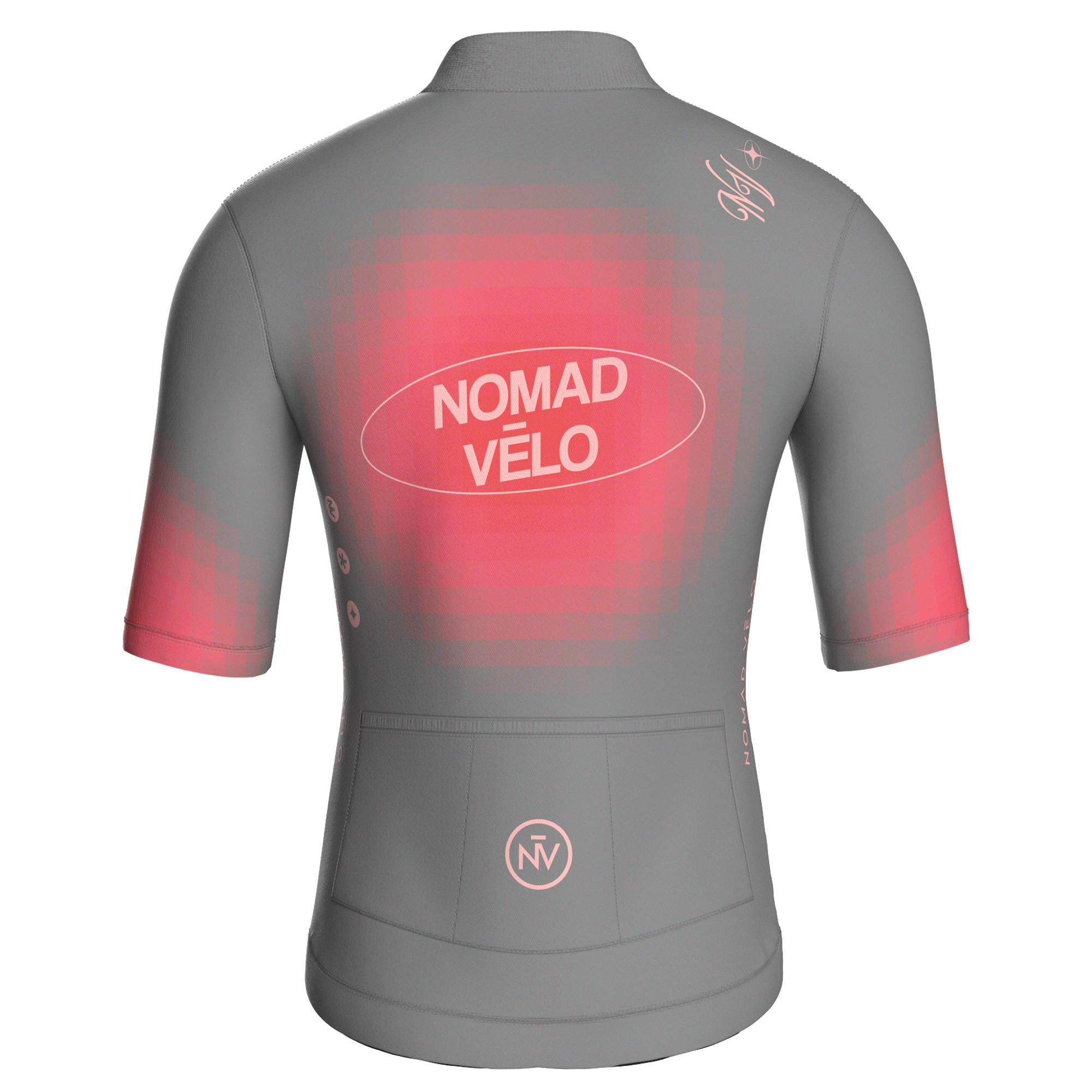 Pixel Grey Jersey – Cycling Short Sleeve Race Fit