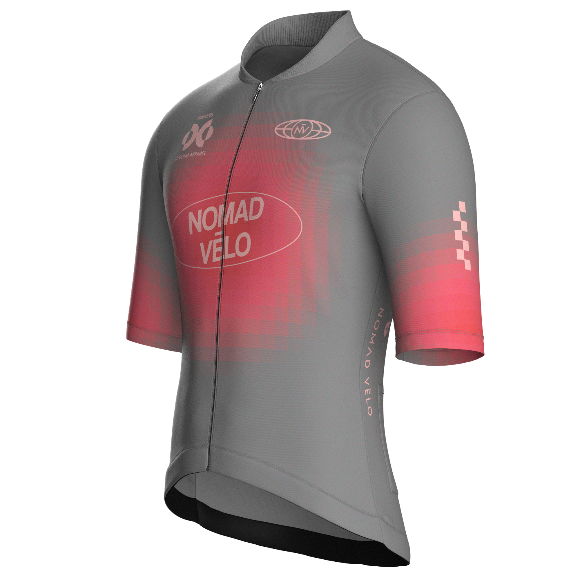Pixel Grey Jersey – Cycling Short Sleeve Race Fit