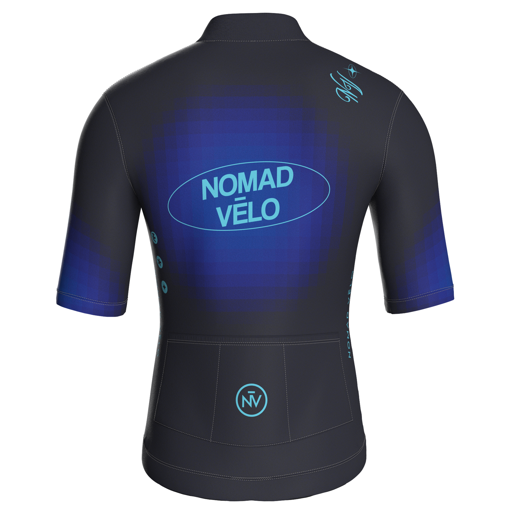 Pixel Black Jersey – Cycling Short Sleeve Race Fit