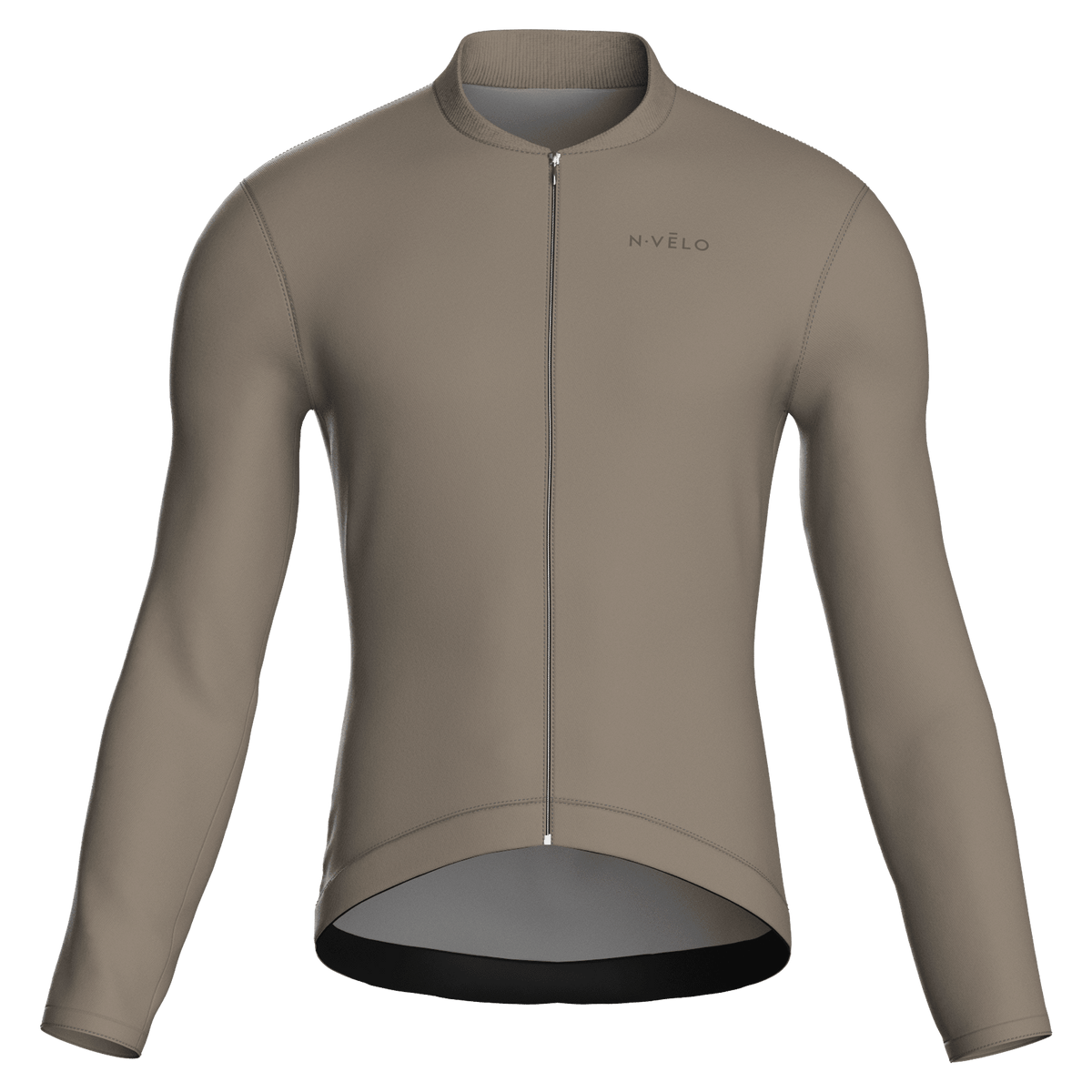 Pure Taupe Jersey – Cycling Long Sleeve Race Fit
