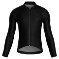 Pure Black Jersey – Cycling Long Sleeve Race Fit
