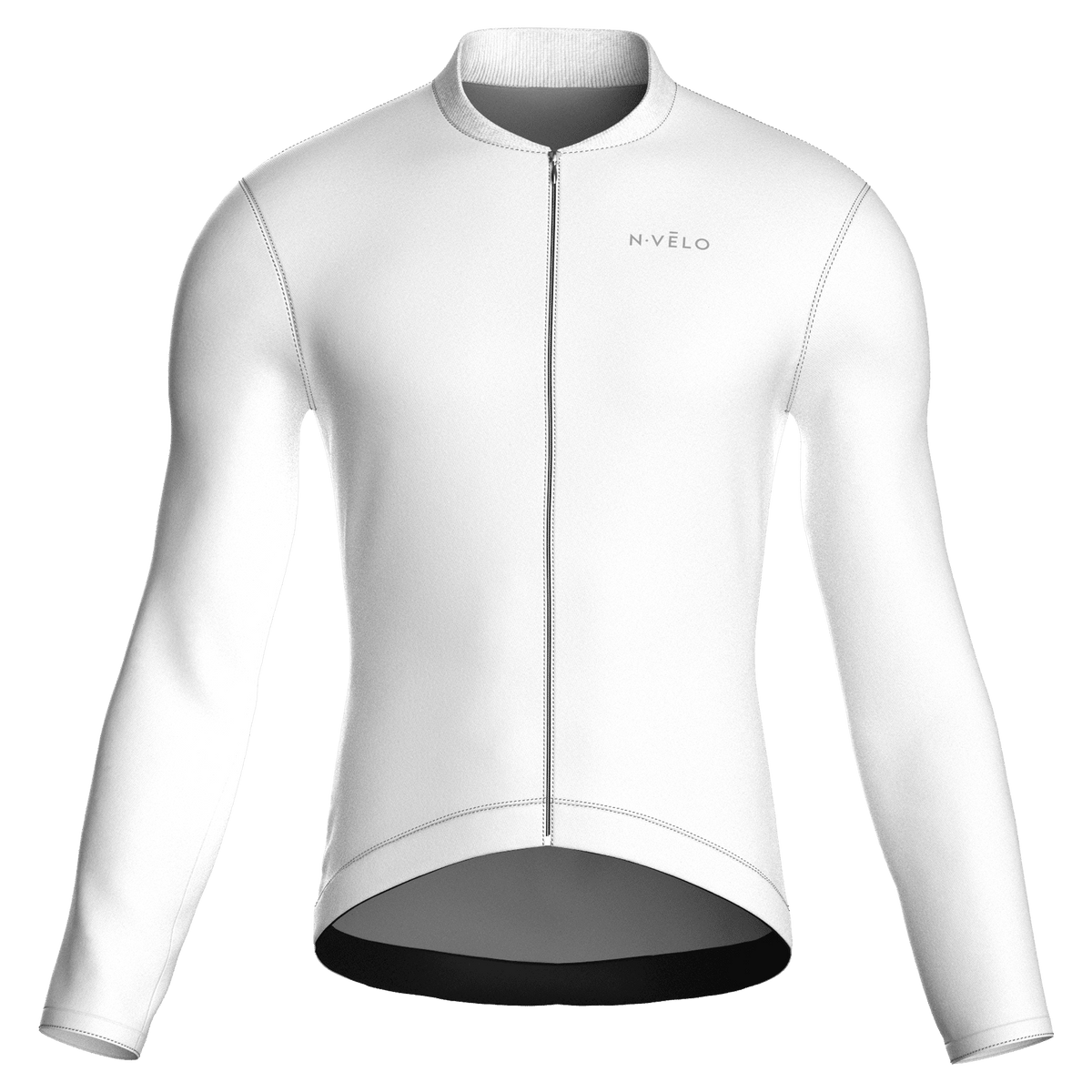 Pure White Jersey – Cycling Long Sleeve Race Fit