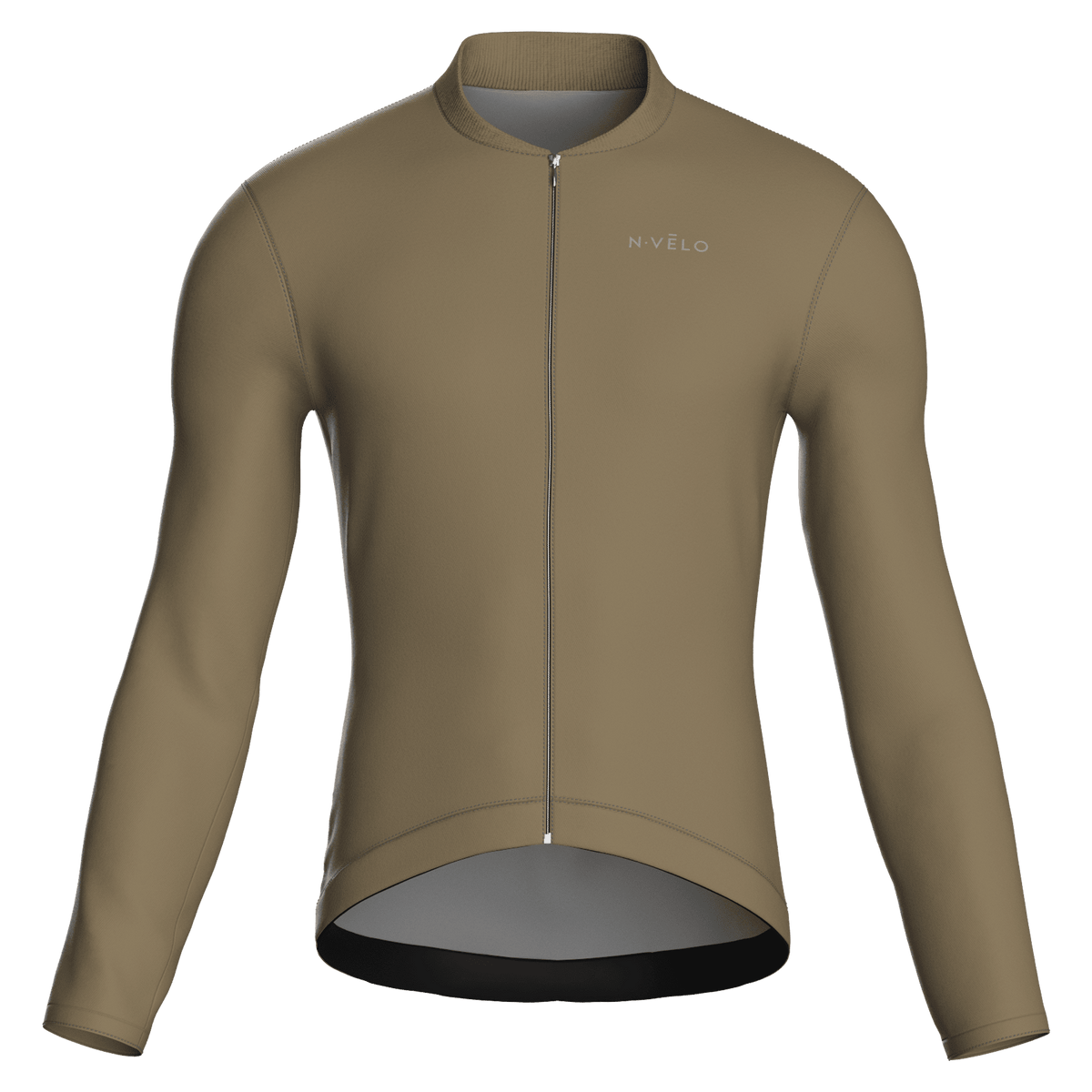 Pure Khaki Jersey – Cycling Long Sleeve Race Fit