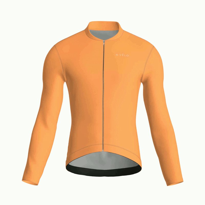 Pure Orange Jersey – Cycling Long Sleeve Race Fit