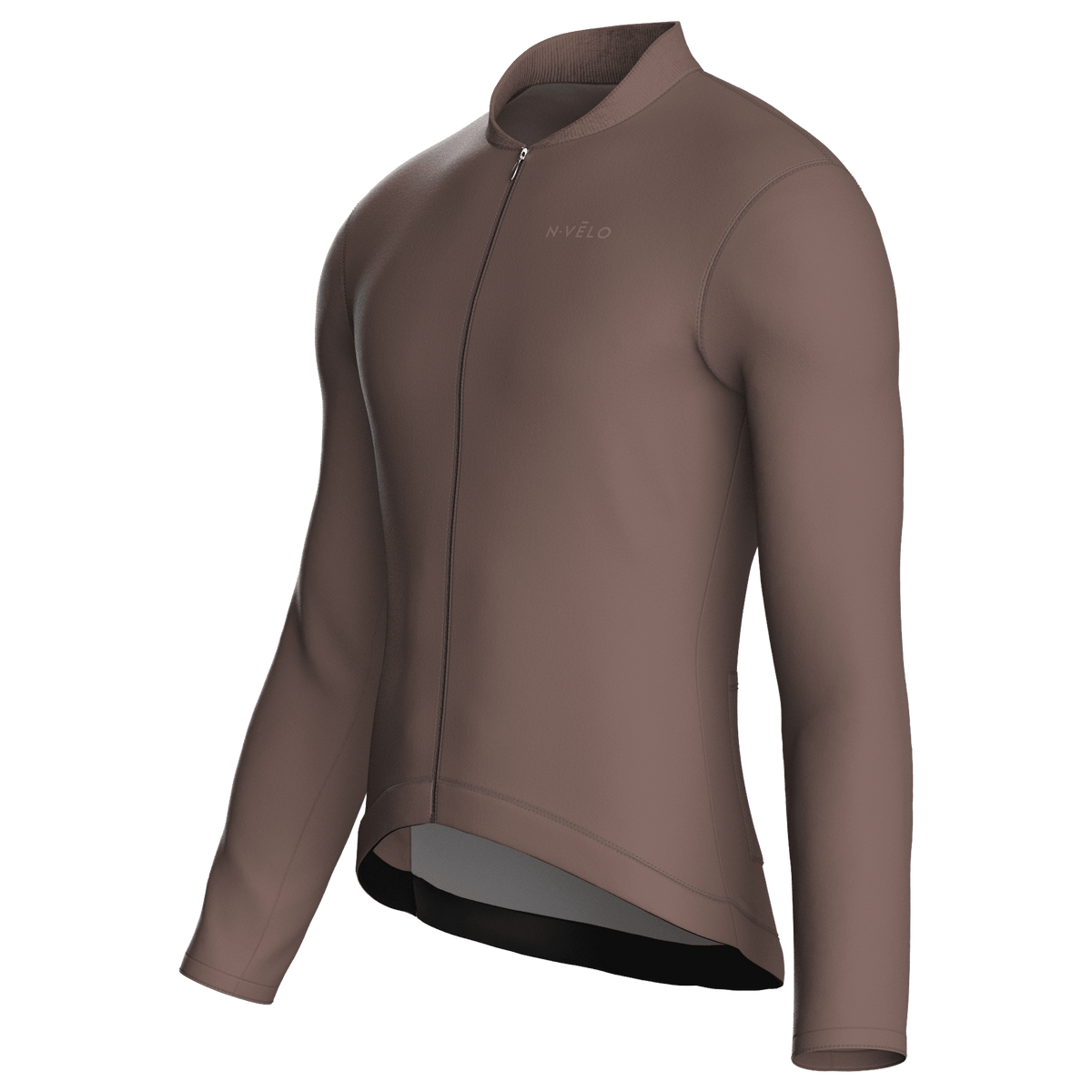 Pure Brown Jersey – Cycling Long Sleeve Race Fit
