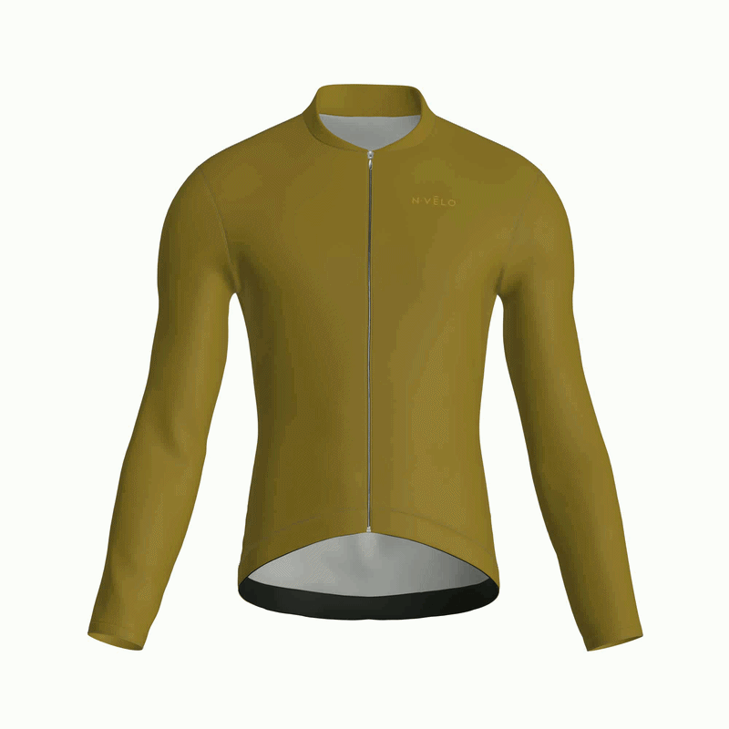Pure Mustard Jersey – Cycling Long Sleeve Race Fit