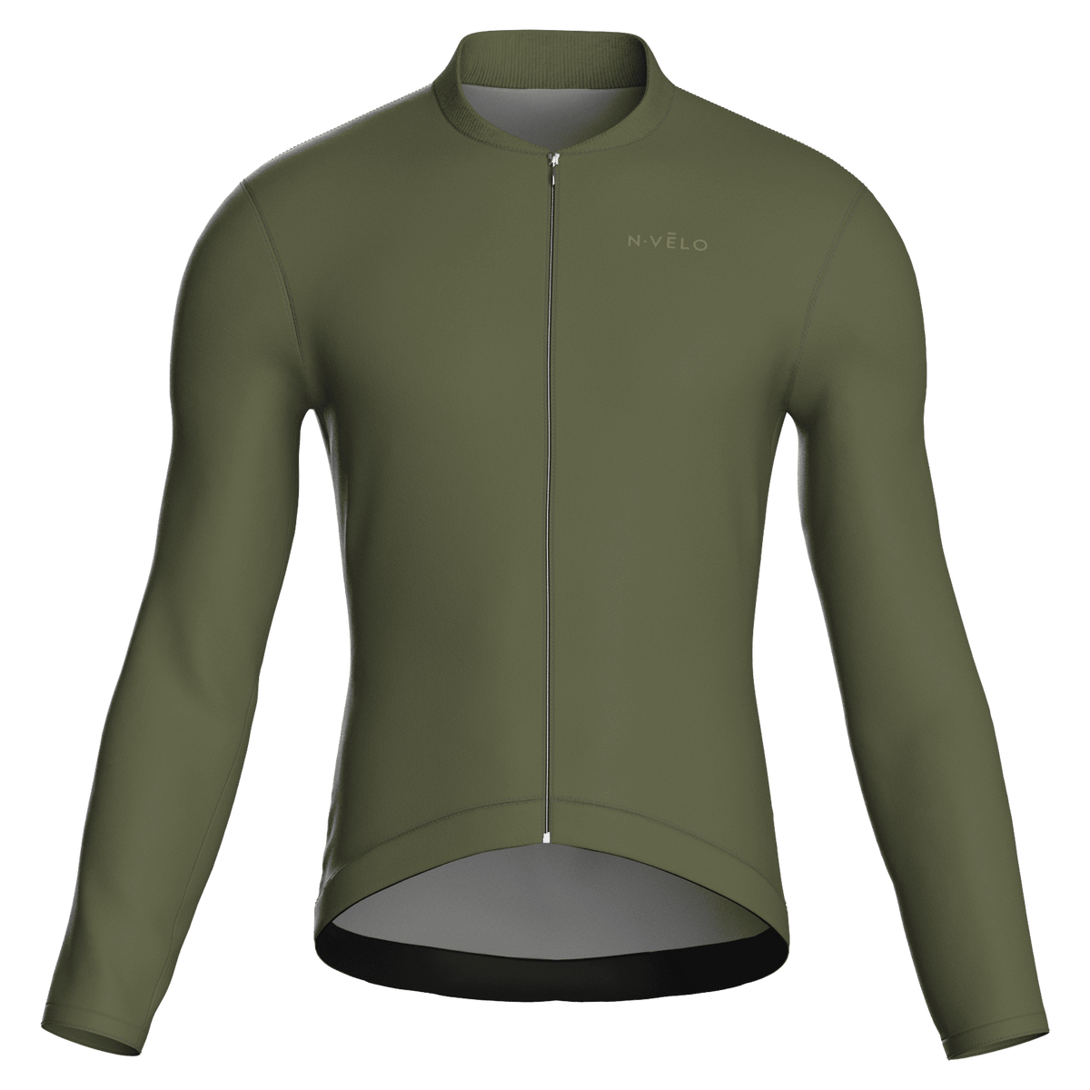 Pure Olive Jersey – Cycling Long Sleeve Race Fit