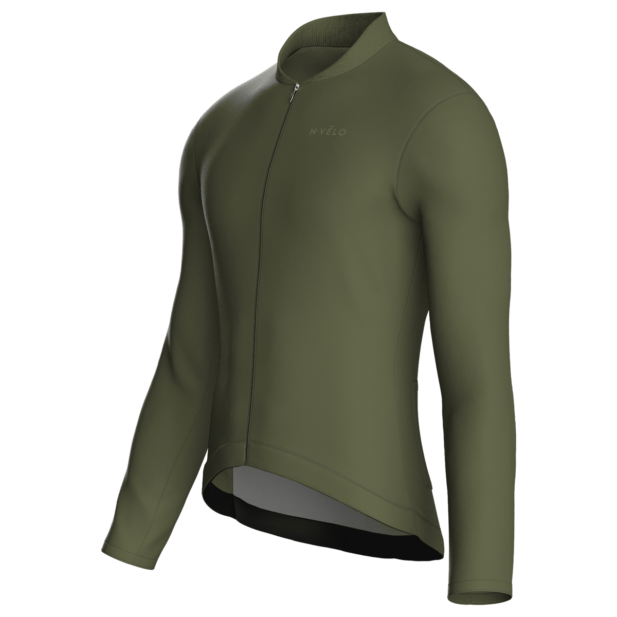 Pure Olive Jersey – Cycling Long Sleeve Race Fit