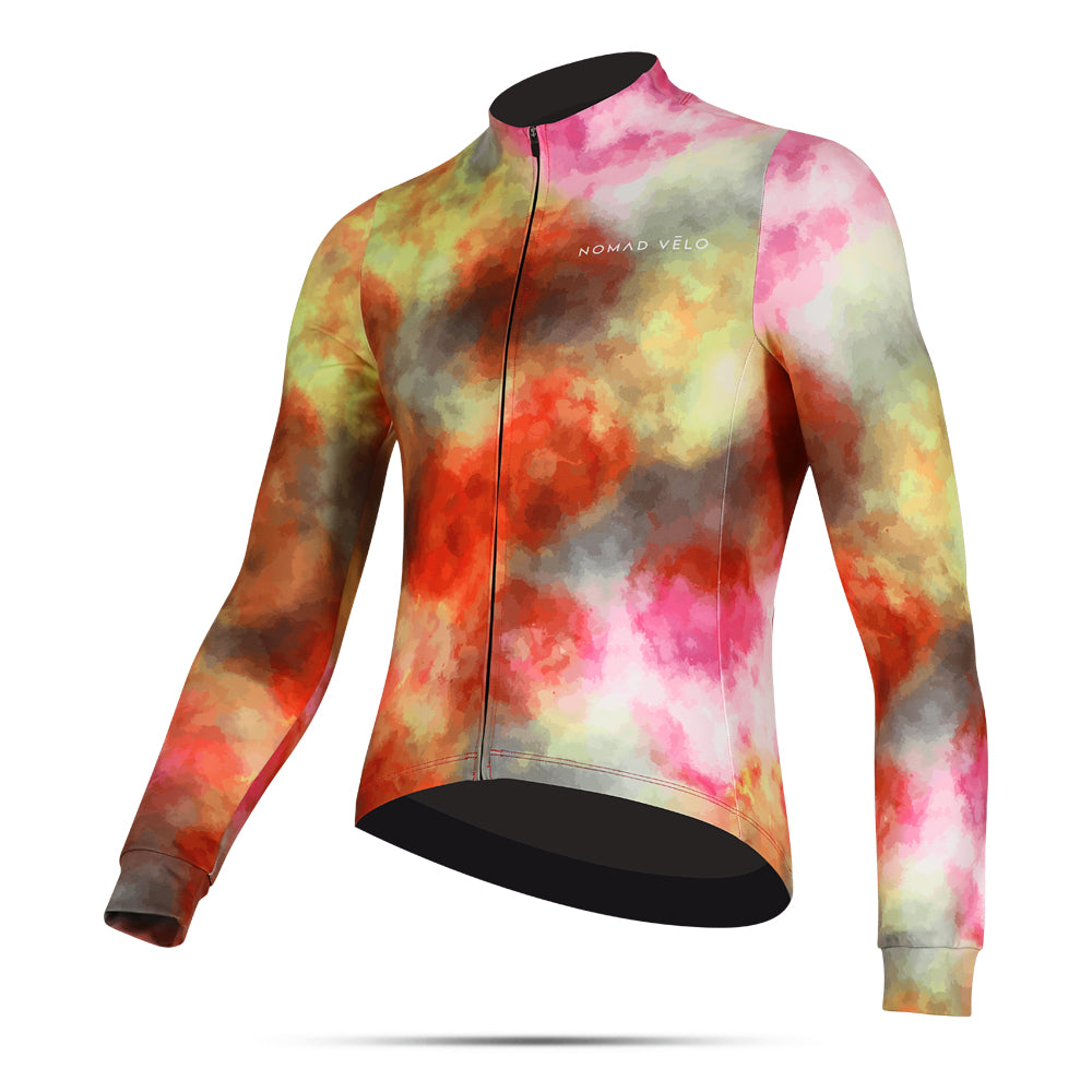 Cycling Chromatic Long Sleeve Jersey – Aero Fit Thermal Multicolor Design Winter | Nomad Vélo