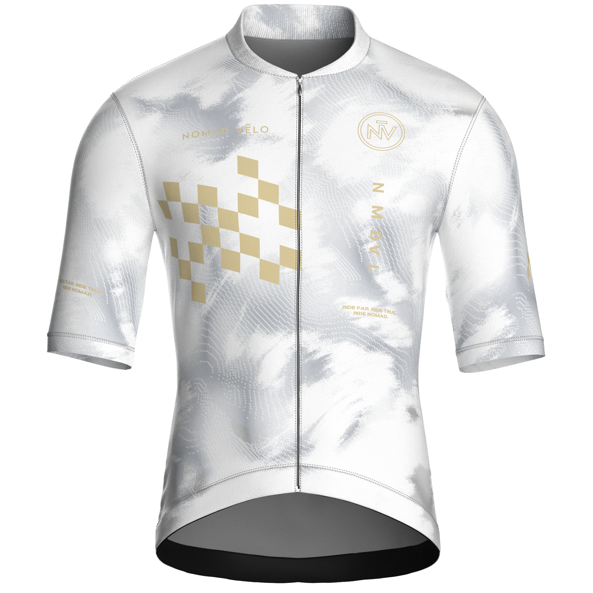 Altitude White Jersey – Cycling Short Sleeve Race Fit