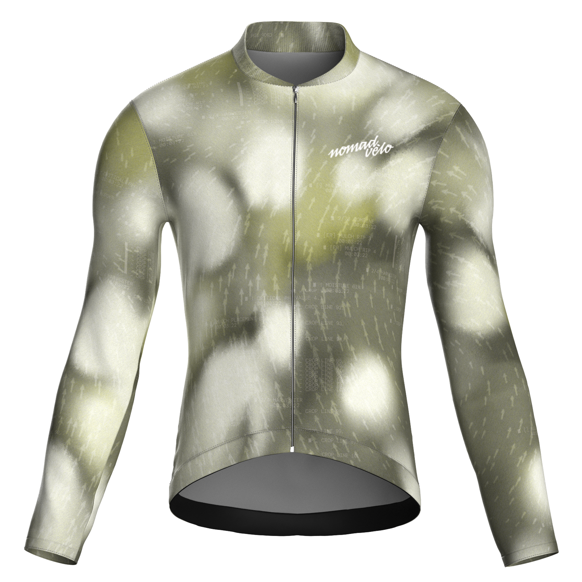 Blur Olive Jersey – Cycling Long Sleeve Race Fit