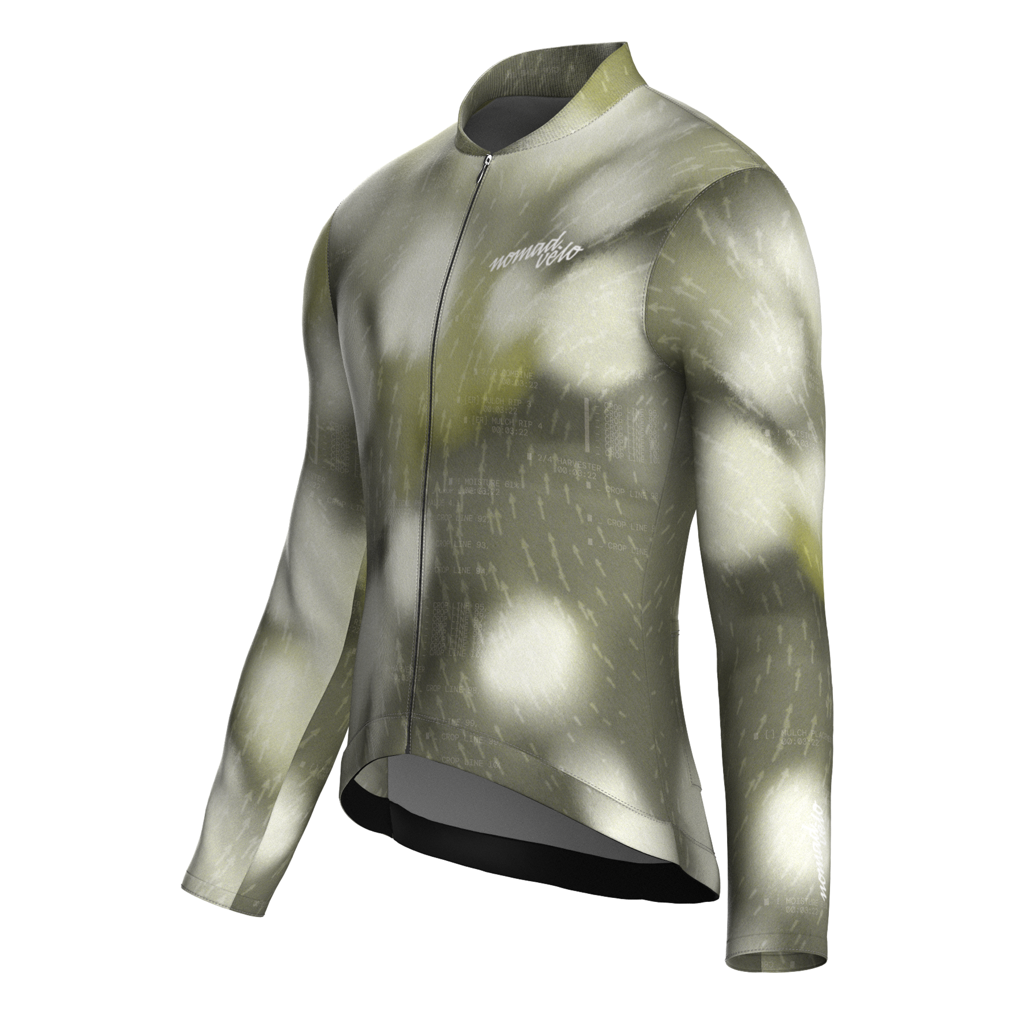 Blur Olive Jersey – Cycling Long Sleeve Race Fit