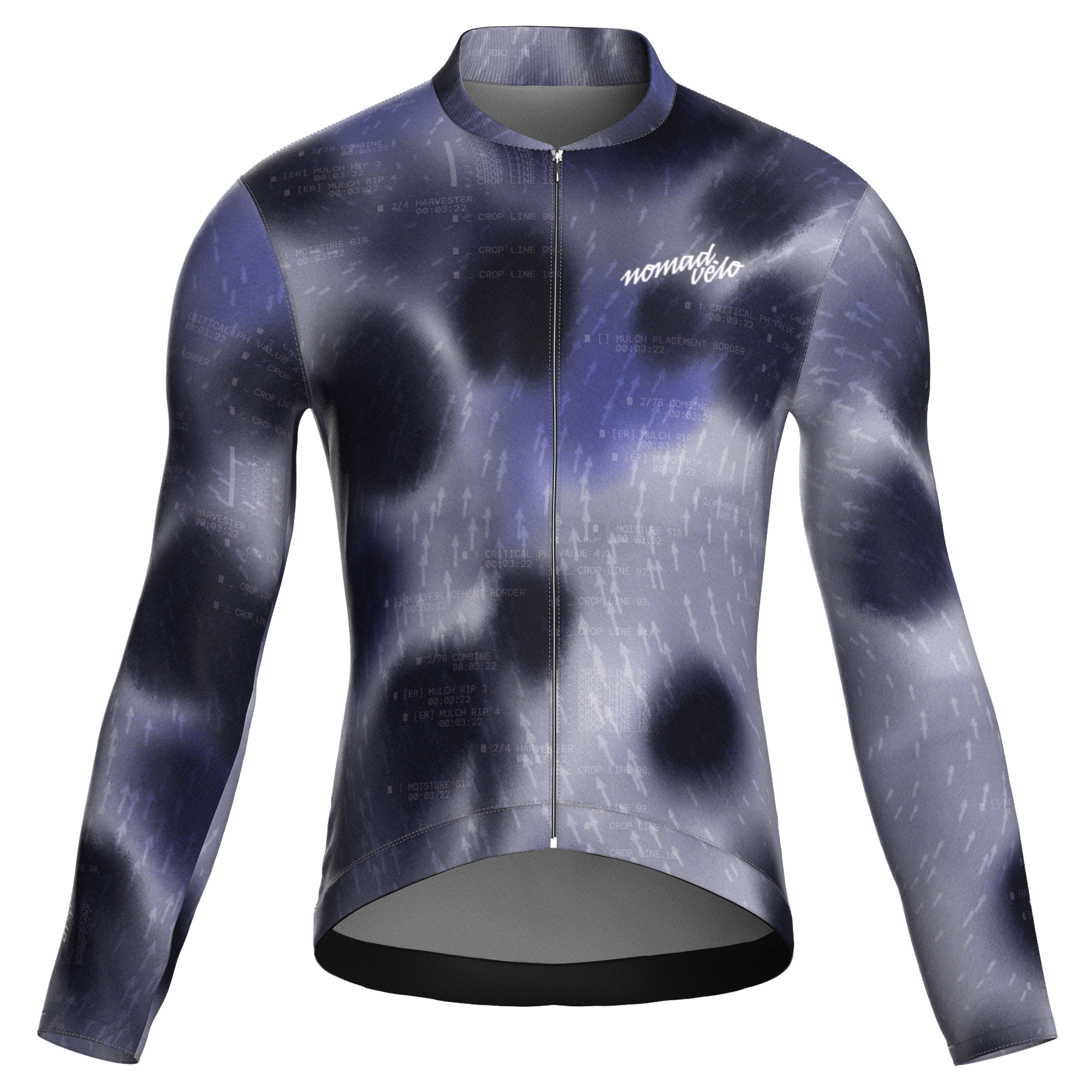 Blur Indigo Jersey – Cycling Long Sleeve Race Fit