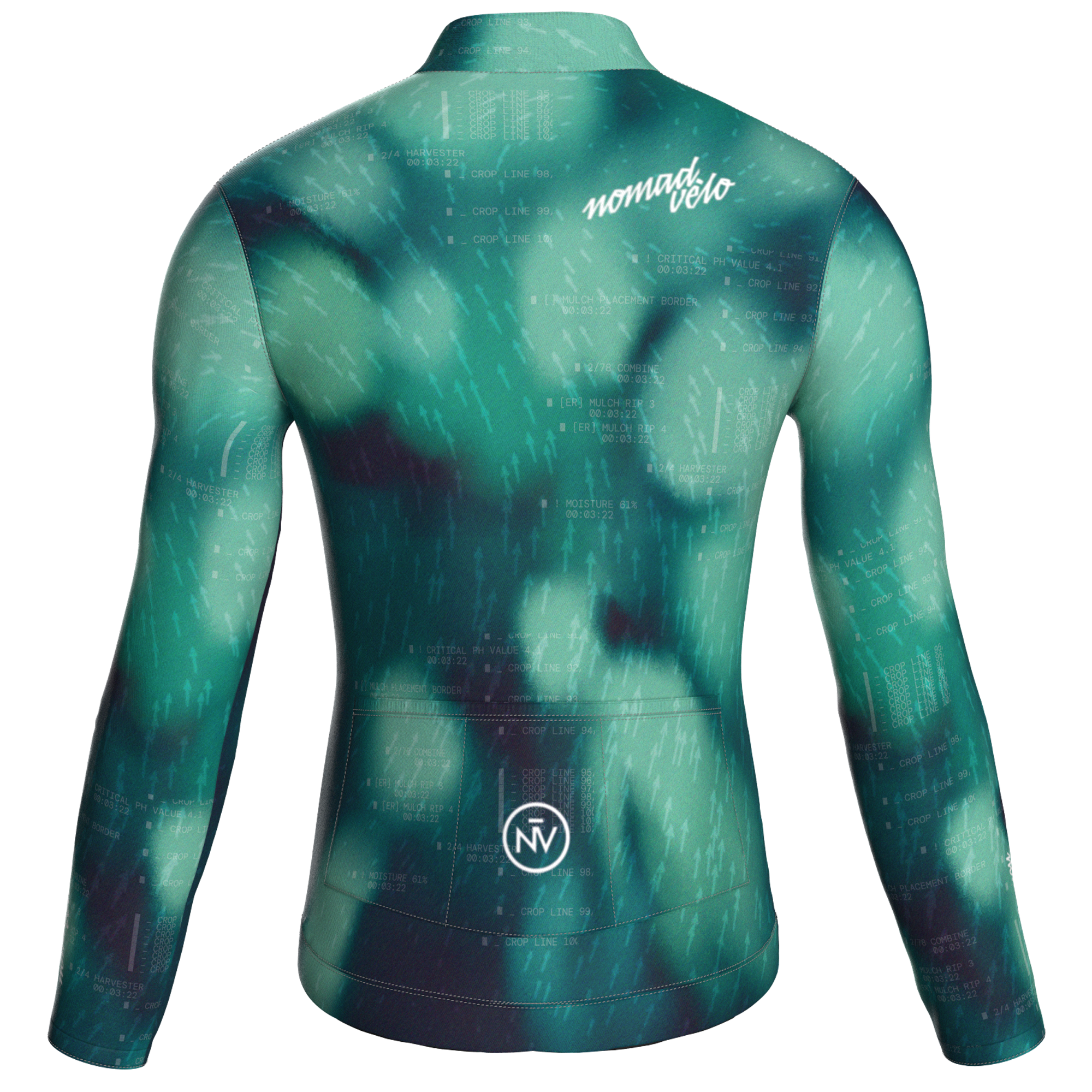 Blur Green Jersey – Cycling Long Sleeve Race Fit