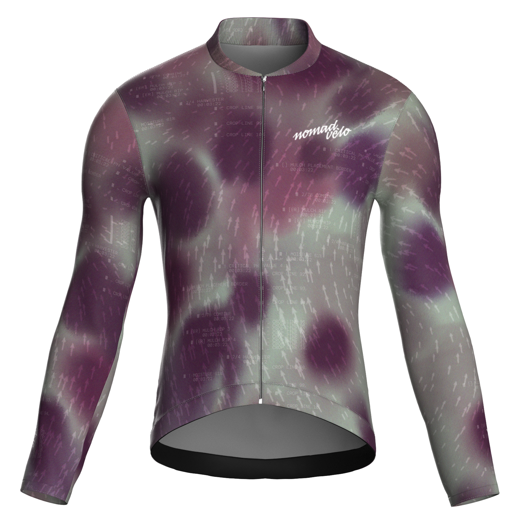 Blur Plum Jersey – Cycling Long Sleeve Race Fit