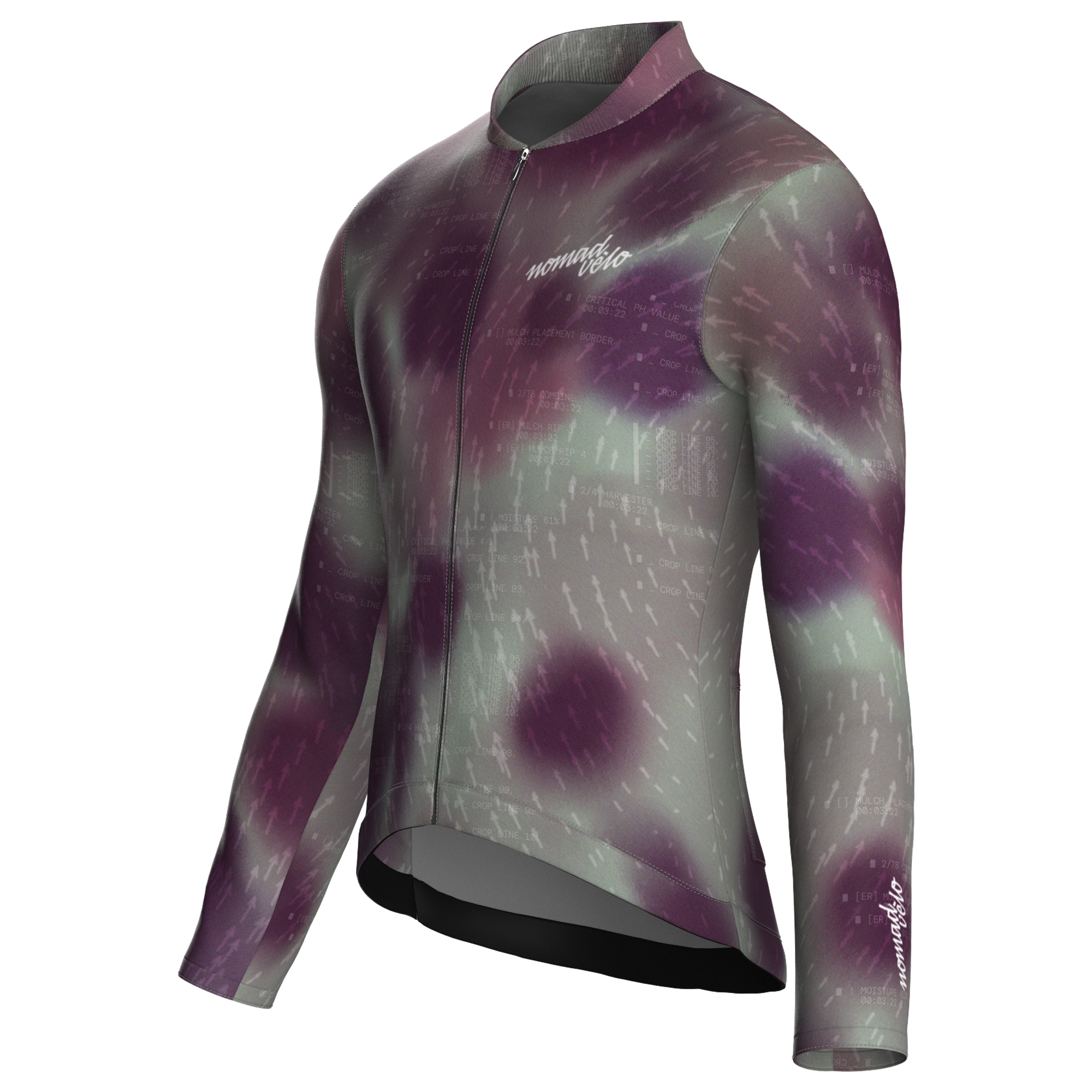 Blur Plum Jersey – Cycling Long Sleeve Race Fit