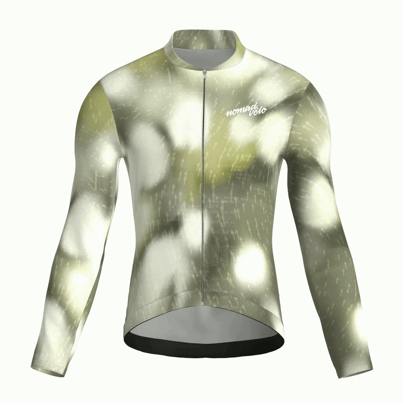 Blur Olive Jersey – Cycling Long Sleeve Race Fit