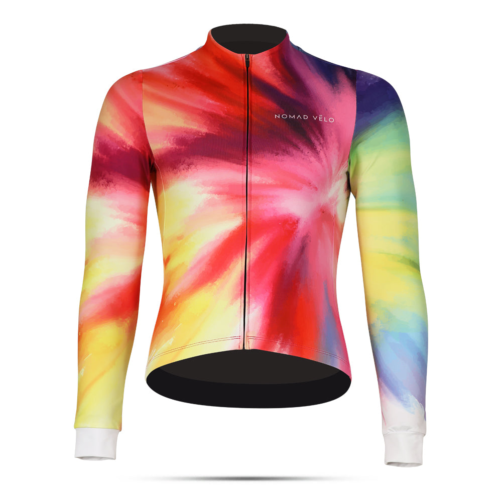 Cycling Vivid Long Sleeve Jersey – Aero Fit Thermal Vibrant Colors Winter Road | Nomad Vélo