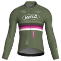 Meridian Olive Jersey – Cycling Long Sleeve Race Fit