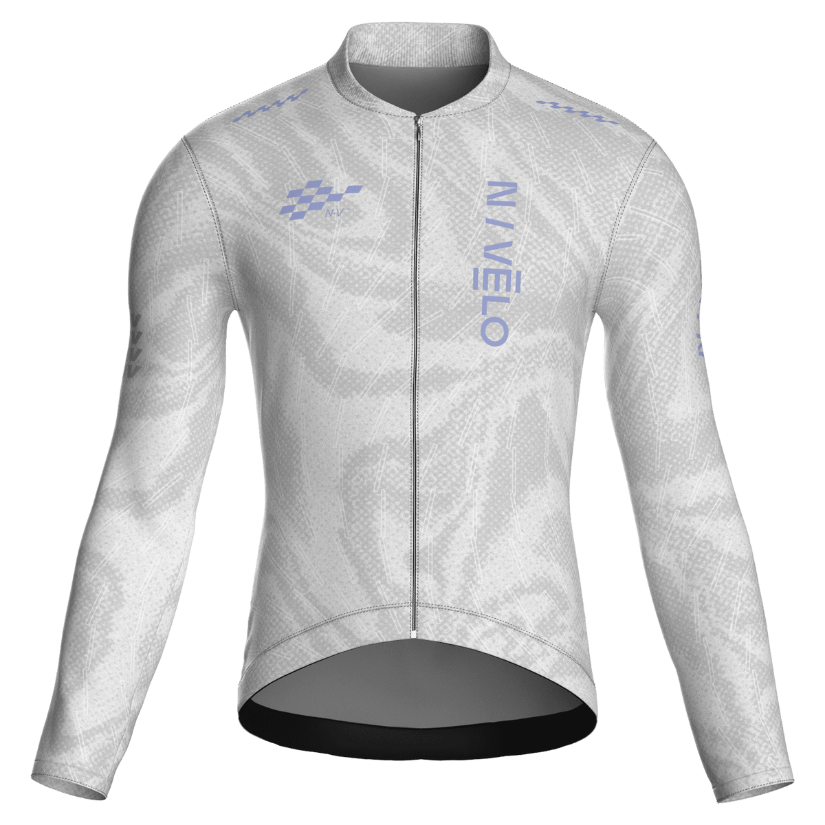 Sync White Jersey – Cycling Long Sleeve Race Fit