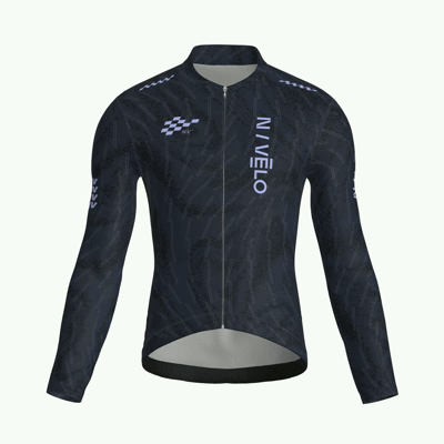 Sync Navy Jersey – Cycling Long Sleeve Race Fit