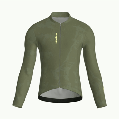 Scree Olive Jersey – Cycling Long Sleeve Race Fit