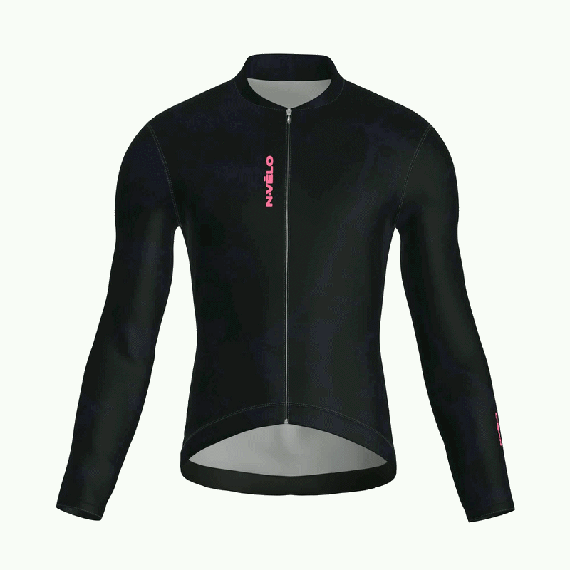 Scree Black Jersey – Cycling Long Sleeve Race Fit