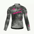 Animal Grey Jersey – Cycling Long Sleeve Race Fit Fur Print