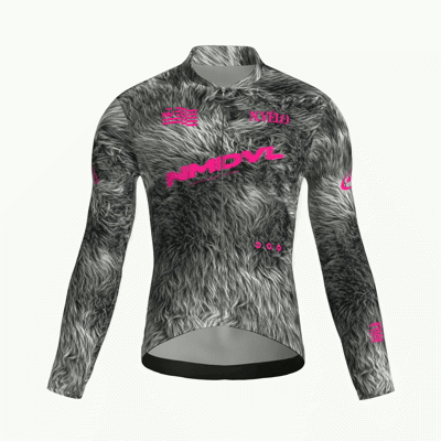 Animal Grey Jersey – Cycling Long Sleeve Race Fit Fur Print