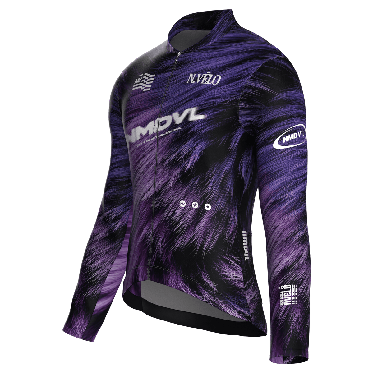 Animal Violet Jersey – Cycling Long Sleeve Race Fit Fur Print