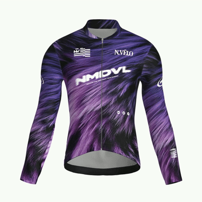 Animal Violet Jersey – Cycling Long Sleeve Race Fit Fur Print