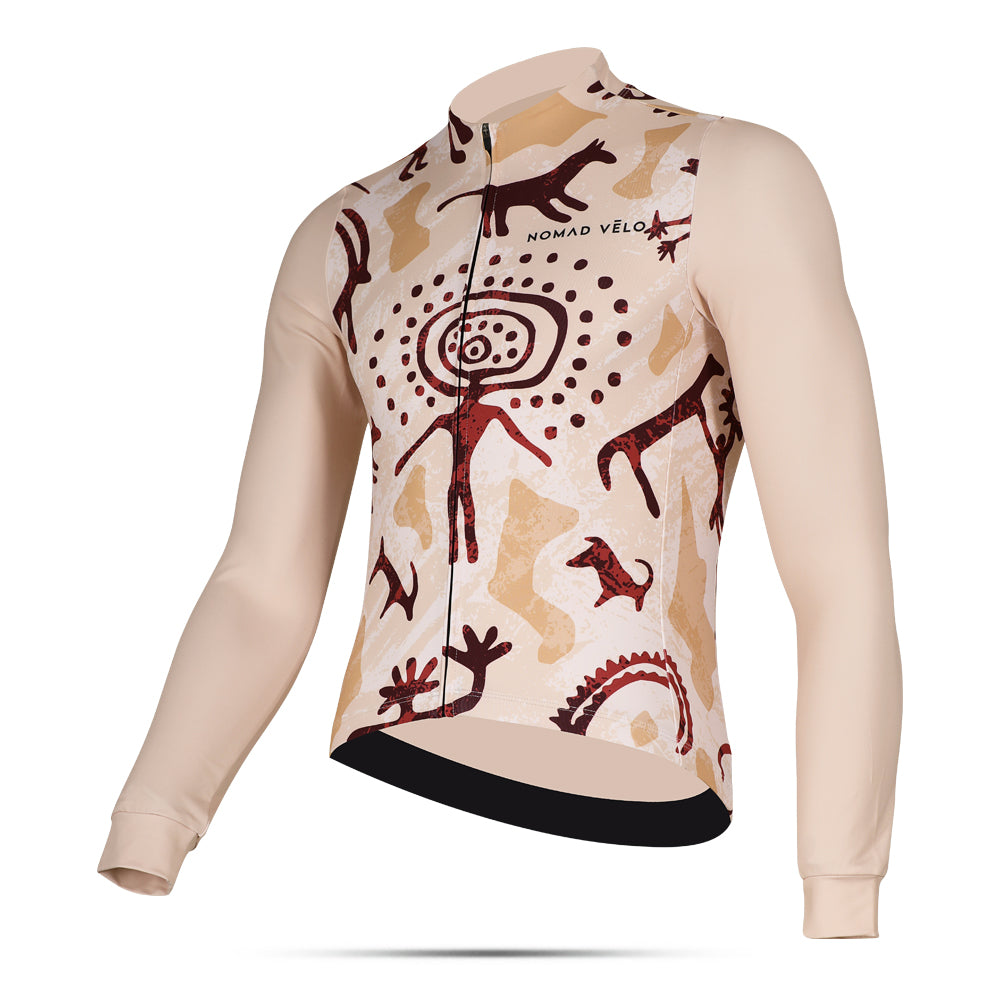 Cycling Way Finder Long Sleeve Jersey – Aero Fit Thermal Navigation Explorer Winter | Nomad Vélo