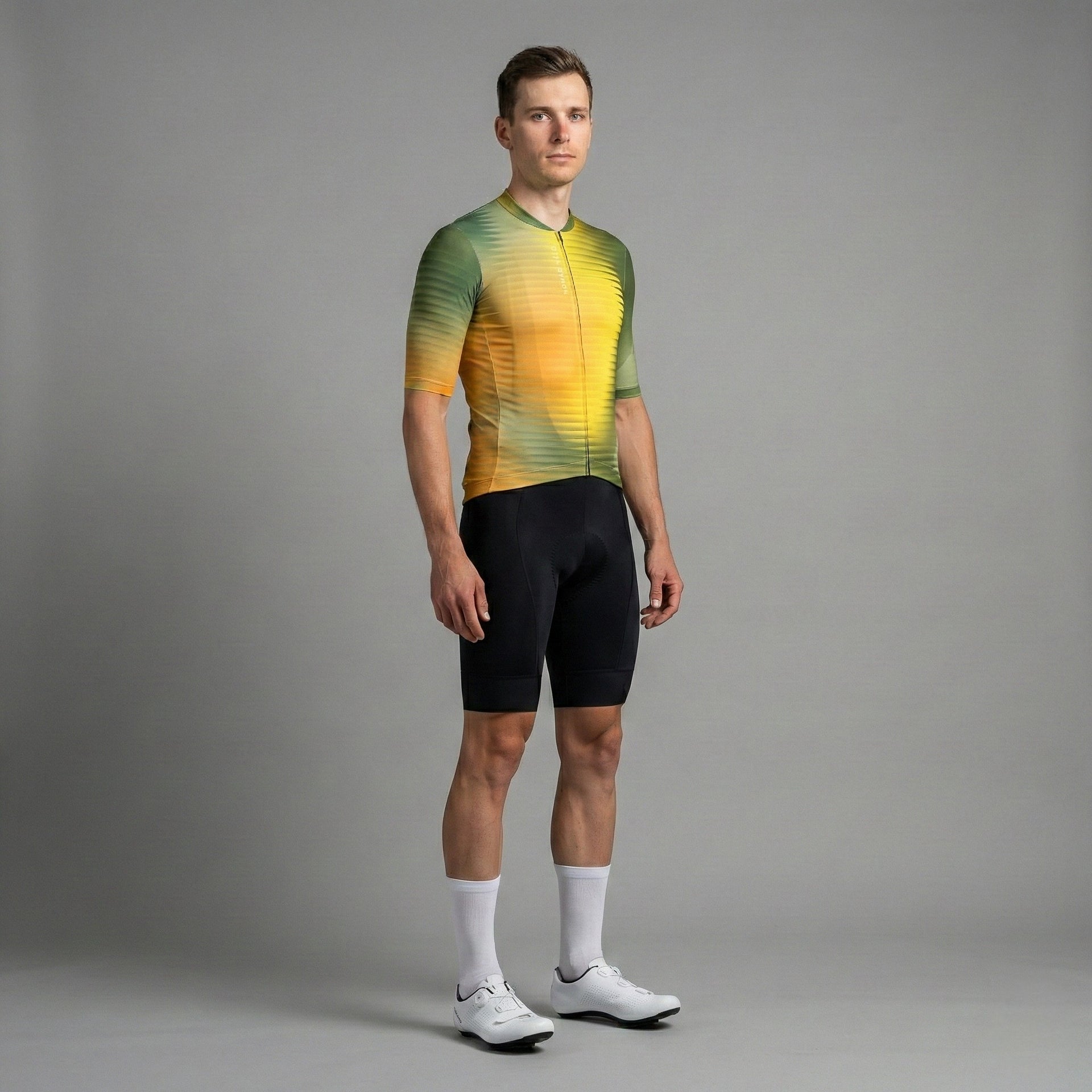 Yellow Fractal Aero Cycling Jersey