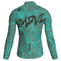 Warp Aqua Jersey – Cycling Long Sleeve Race Fit Wave Print