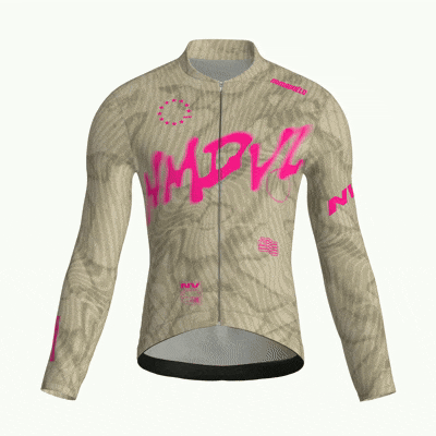 Warp Sand Jersey – Cycling Long Sleeve Race Fit Wave Print