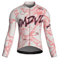 Warp Salmon Jersey – Cycling Long Sleeve Race Fit Wave Print