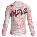 Warp Salmon Jersey – Cycling Long Sleeve Race Fit Wave Print