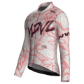 Warp Salmon Jersey – Cycling Long Sleeve Race Fit Wave Print