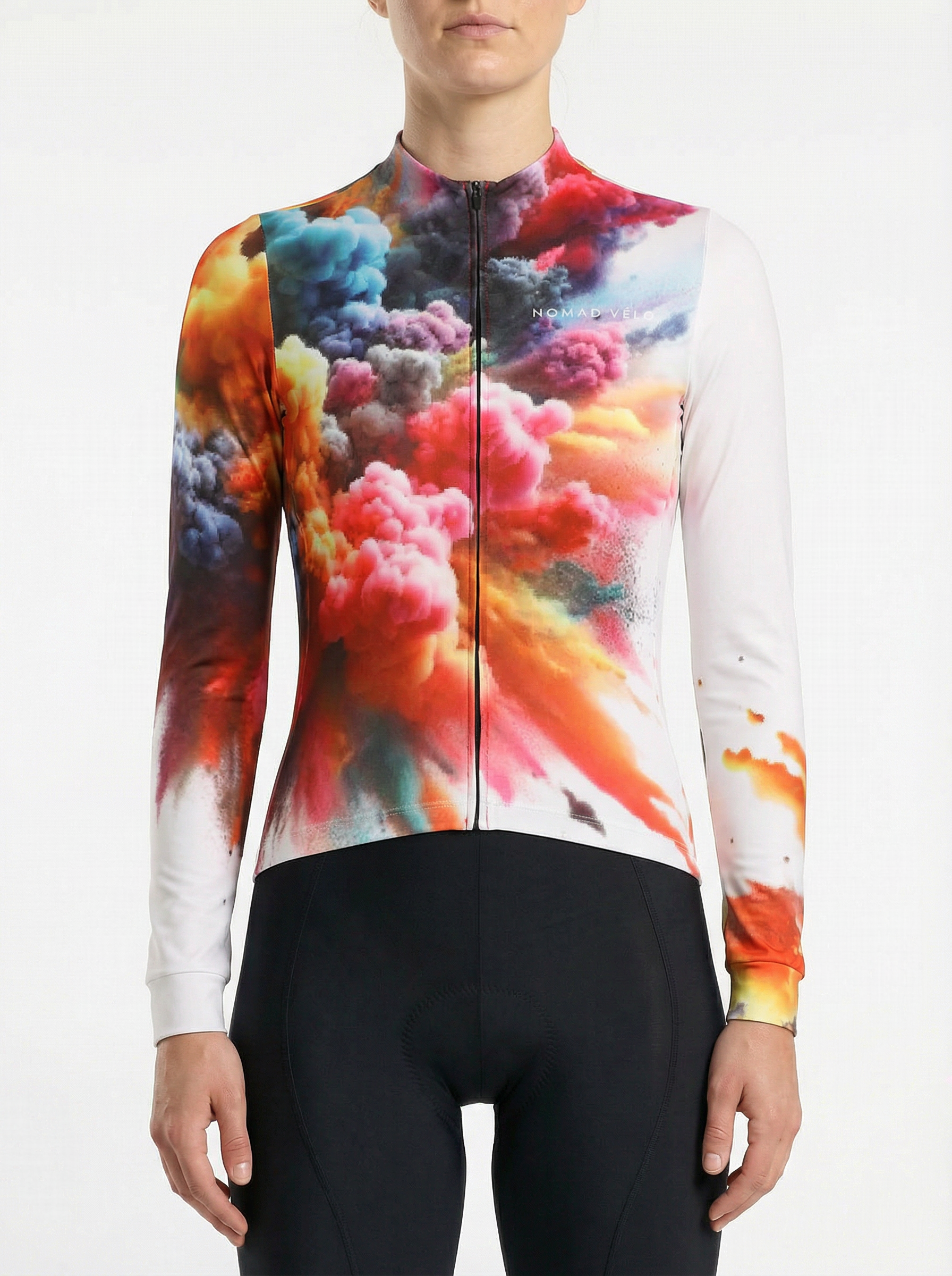 Cycling Ignition Long Sleeve Jersey – Aero Fit Thermal Fire Energy Dynamic Design | Nomad Vélo