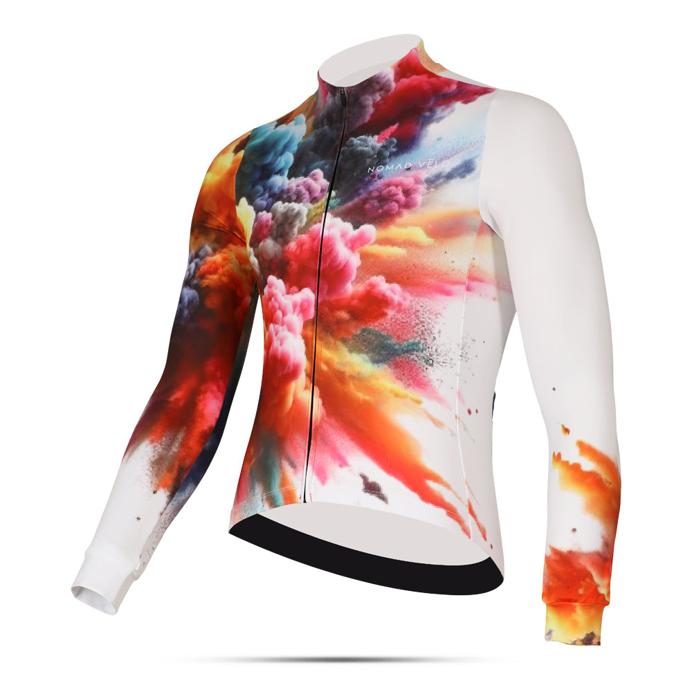 Cycling Ignition Long Sleeve Jersey – Aero Fit Thermal Fire Energy Dynamic Design | Nomad Vélo